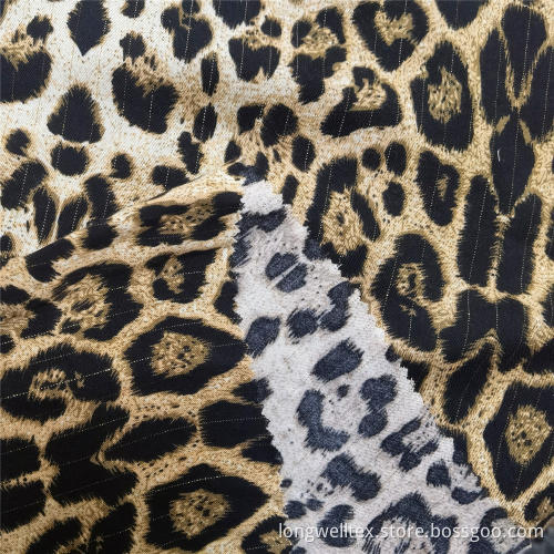 Leopard Animal Printed Cloth Material 100% Polyester Fabric